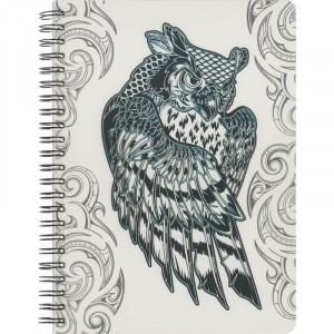 Тетрадь №1 School Сова 96л., пластиковая обл., запечат.лист, пружина 810159