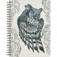 Тетрадь №1 School Сова 96л., пластиковая обл., запечат.лист, пружина 810159