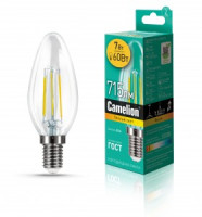Camelion Свеча E14 7W(715lm) 3000K 2K филамент 99x35 LED7-C35-FL/830/E14 (10!)