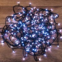 Гирлянда-нить 200LED белый 20м., 8реж., зел. ПВХ, IP20, 4W 303-106 Neon Night