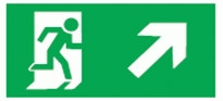 Navigator наклейка к эвакуационному выходу направо вверх NL-100x200W-E37 (на стену), 14415