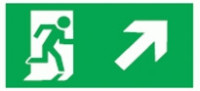 Navigator наклейка к эвакуационному выходу направо вверх NL-100x200W-E37 (на стену), 14415
