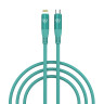 BY Кабель для зарядки Flexi Type-C-iP, 1 м, 2,4 А, Быстрая зарядка 22W, бирюзовый