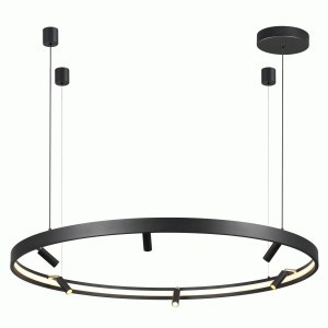 ODEON LIGHT 4317/93L HIGHTECH ODL22 черн. Подвес чер с зол. пульт ДУ 63W+37W 2656lm 2K-4K-6K FONDA