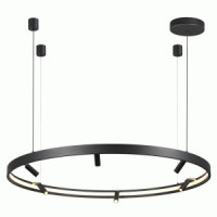 ODEON LIGHT 4317/93L HIGHTECH ODL22 черн. Подвес чер с зол. пульт ДУ 63W+37W 2656lm 2K-4K-6K FONDA