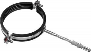 Хомут трубный гайка, оцинкованный, сантех.шпилькой и дюбелем, 4", 1шт, ЗУБР Мастер 37866-107-116