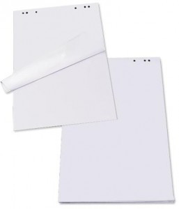 Блокнот для флипчарта BRAUBERG 20 л., чистый, 67*92 см, микроперф, 80 г/м, КОМПЛЕКТ 5шт., 124098