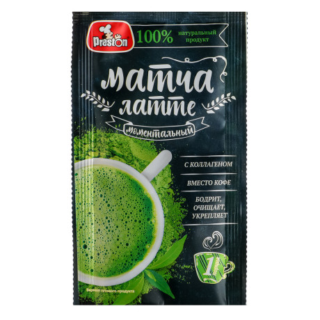 Напиток Матча-латте с коллагеном Preston,20г.
