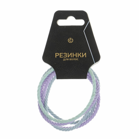 ВСЁГАЗИН Набор резинок для волос 5шт, d5см, полиэстер, 4 цветовых сочетания, ВГ22-43