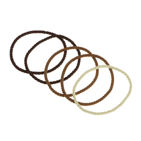 ВСЁГАЗИН Набор резинок для волос 5шт, d5см, полиэстер, 4 цветовых сочетания, ВГ22-43