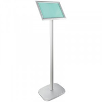 Клик-рамка на стойке для рекламы А4 OfficeSpace, алюминиевый профиль, 25мм Арт.292621