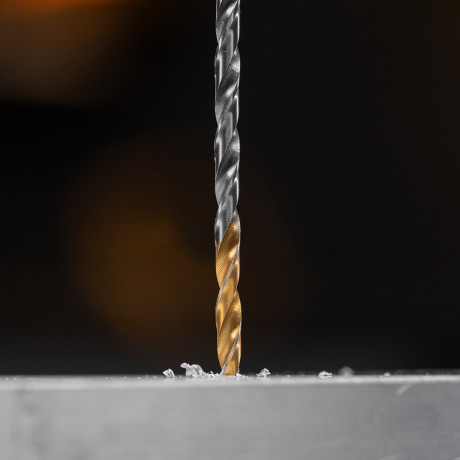 Сверло спиральное по металлу 3,5 х 112 мм, Р6М5, Golden Tip, удлиненное, 2шт. Denzel