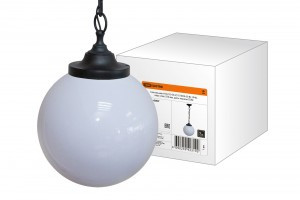 TDM св-к подвес. НСБ 02-60-251 УХЛ4 60W IP40 шар опал 250мм цепь черная SQ0313-0007