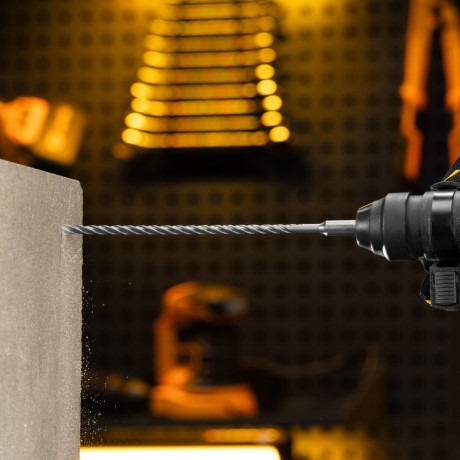 Бур по бетону, цельная крестовая пластина, 6x265 мм, SDS PLUS Denzel