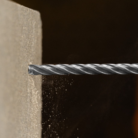 Бур по бетону, цельная крестовая пластина, 6x265 мм, SDS PLUS Denzel