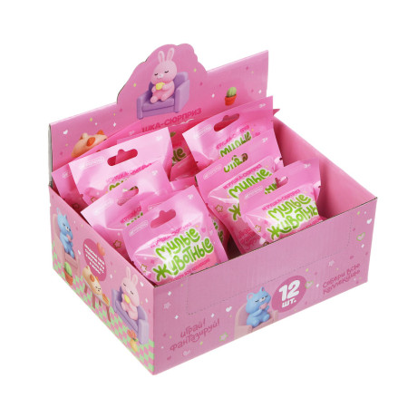 ИГРОЛЕНД Игрушка сюрприз "Милые животные", 2 штуки, 11х8см, полистоун, микс