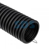 REXANT Труба гофрированная ПНД d 40 с зондом 15м ЧЕРНАЯ цена за м (15!), 28-0040-3