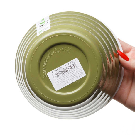 Горшок ЛАУРА 1,4л папортник-белый ЛР14-26 х18