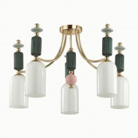 ODEON LIGHT4861/5C Люстра 5x40 E14 белый/стекло 455x710 Candy