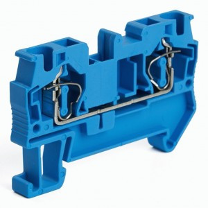 Stekker зажим самозажимной 2-х проводный ЗНИ 2,5 мм2, 31А LD552-2-25 (JXB ST 2,5) синий 39955