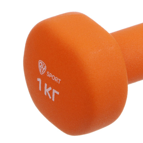 Гантель с неопреновым покрытием 1кг (+-100гр) тм BY SPORT, металл, неопреновое покрытие