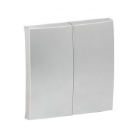 EKF Валенсия лиц. панель выкл. 2 кл. 10А сталь Al/Cu (корпус PC) ESV10-L-023-30