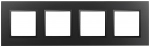 ЭРА Elegance Classic рамка пластик СУ 4 мест., антрацит 14-5014-05  60590