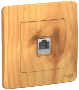 Systeme Electric BLANCA роз. комп. СУ 1 мест. ясень (пл.осн., RJ45, кат.5E) BLNIS045005 (5!)