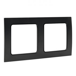 EKF Стокгольм рамка 2 мест. черная (PC) EXM-G-303-30