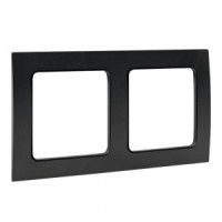 EKF Стокгольм рамка 2 мест. черная (PC) EXM-G-303-30