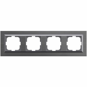 OVIVO Рамка СУ 4 местн. QUANTUM, сталь, 405-340000-228