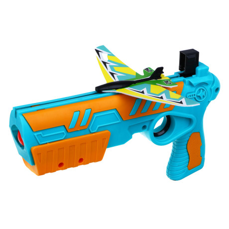 SILAPRO Набор для воздушного боя (пистолет-1шт., самолет 14х6.5см-4шт., мяч 3шт.), ABS, пенопласт