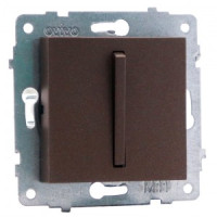 OVIVO мех. выкл. СУ 1 кл. 10А (узкая клавиша) мокка (ко всем рамкам) 610-000219-200