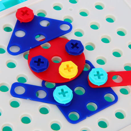 BY Развивающий конструктор-мозаика инструментами "Русские супергерои", PP, 19,4х3,2х19,4см