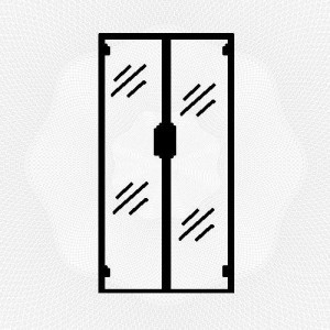 PT Арго Двери стеклянные А-стл310 компл.2шт прозр. 97936