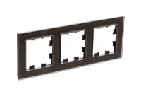 Systeme Electric AtlasDesign Nature рамка СУ 3 мест. стекло мокко ATN320603