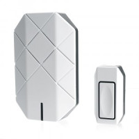 Feron звонок беспроводной IP20 30 мелодий белый 131x84x29, (кнопка IP44, 34x19x67) E-377 41433