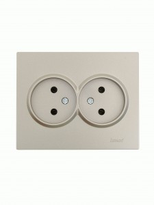 Lezard VESNA роз. СУ 2 мест. 16А титан. (ПБТ) (корп. ABS) 742-3700-128B