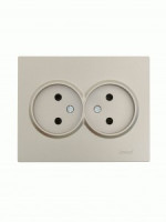 Lezard VESNA роз. СУ 2 мест. 16А титан. (ПБТ) (корп. ABS) 742-3700-128B