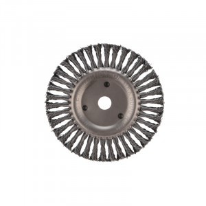 KRANZ Щетка дисковая для УШМ, крученая стальная проволока, 200мм, отв. 22,23мм KR-91-1247