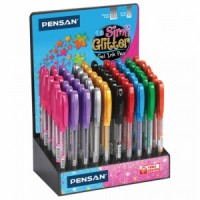 Ручка гелевая PENSAN &quot;Glitter Gel&quot;, АССОРТИ, чернила с блестками, узел 1 мм, линия письма 0,5 мм, ди