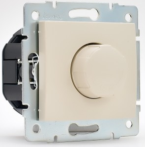 Lezard KARINA мех. диммер СУ 500 Вт с фильтром крем (корп. ABS) 707-0388-116