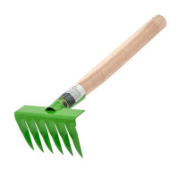 Грабли витые 6 - зубые, 120 х 390 мм, стальные, деревянная рукоятка, Агроном, Сибртех