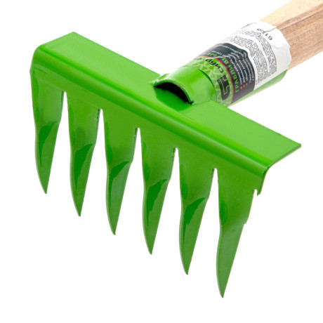 Грабли витые 6 - зубые, 120 х 390 мм, стальные, деревянная рукоятка, Агроном, Сибртех