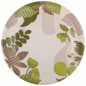 Тарелка однораз. бумажная d=18см Nature (6шт/уп,цена за уп) (кратн.12!) 109339 Волшебная страна