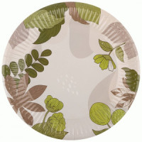 Тарелка однораз. бумажная d=18см Nature (6шт/уп,цена за уп) (кратн.12!) 109339 Волшебная страна