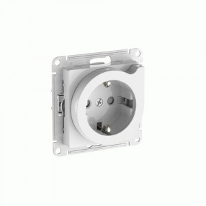 Systeme Electric ATLASDESIGN мех. роз. СУ 1 мест.(земля)шт с вытал,16А(автоклем)БЕЛ ATN000147S (15!)