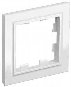 IEK BRITE Рамка СУ 1 мест. РУ-1-БрБ пластик белый BR-M12-K01-PRO
