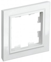 IEK BRITE Рамка СУ 1 мест. РУ-1-БрБ пластик белый BR-M12-K01-PRO