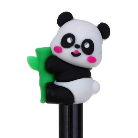 Ручка гелевая синяя, с наконечником в форме панды, 4 дизайна